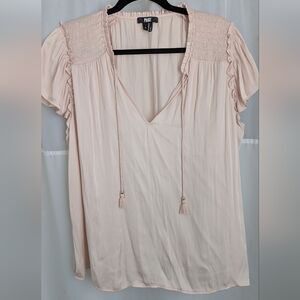 PAIGE Women's Textured VNeck Short Sleeve Blouse